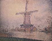 Paul Signac Le Moulin Holiandais a Edam oil